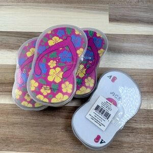 Set of 4 Colourful Floral Flip Flop Playing Cards